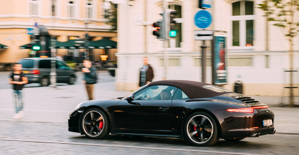 Black Porsche Car